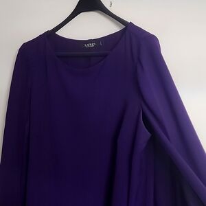 One piece dress with attached wrap